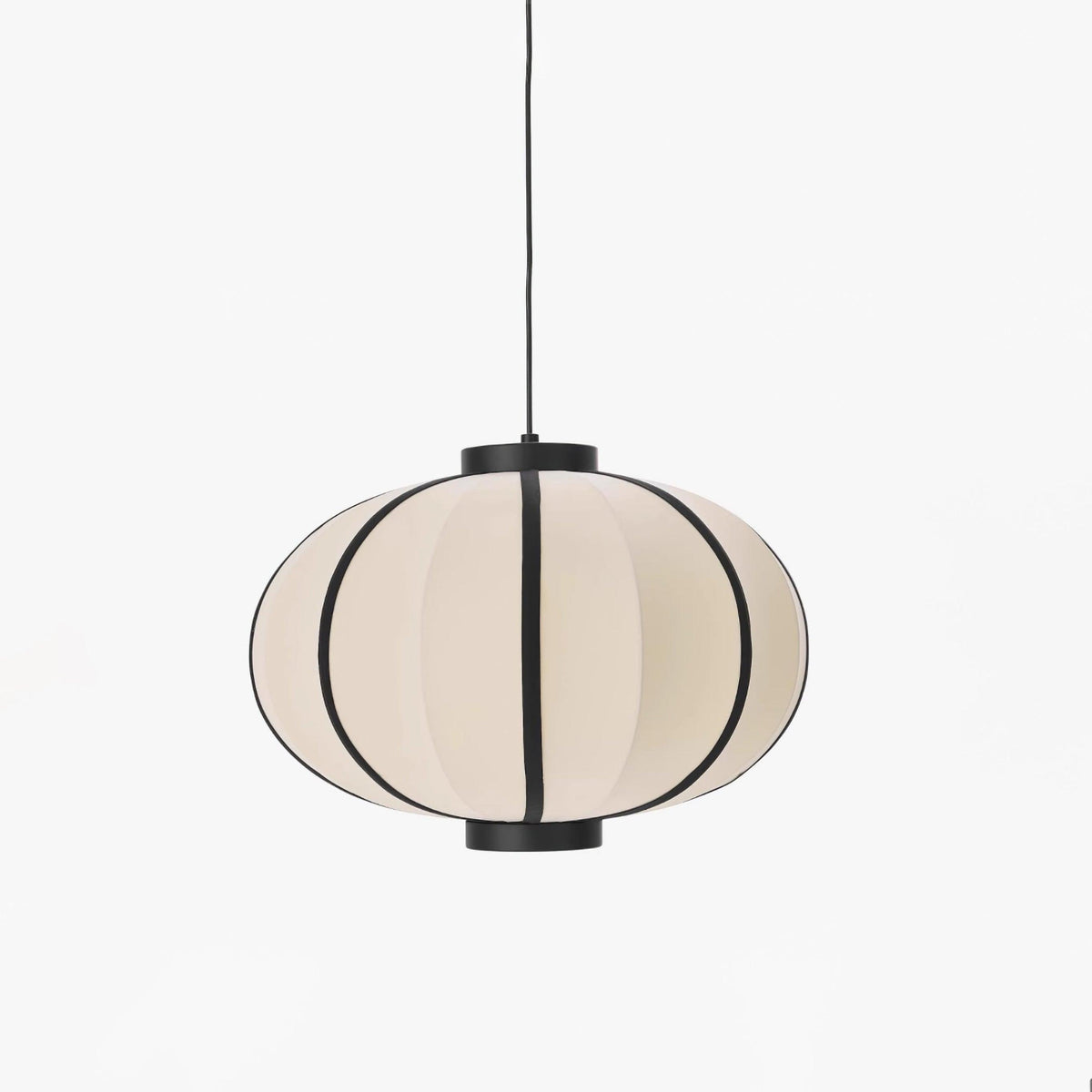 Lumara hanglamp met stoffen lantaarnkap in vintage stijl