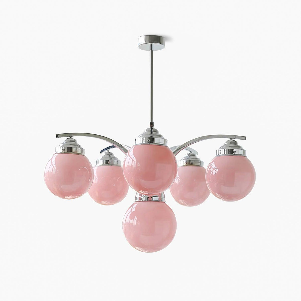 Lioreena Kroonluchter met Roze glas