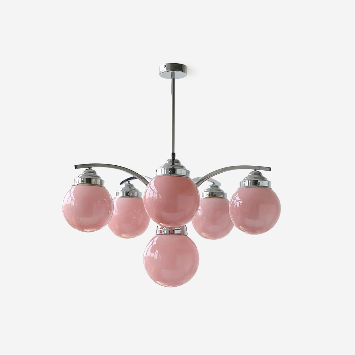 Lioreena Kroonluchter met Roze glas