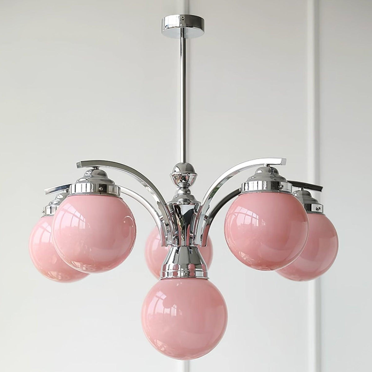 Lioreena Kroonluchter met Roze glas