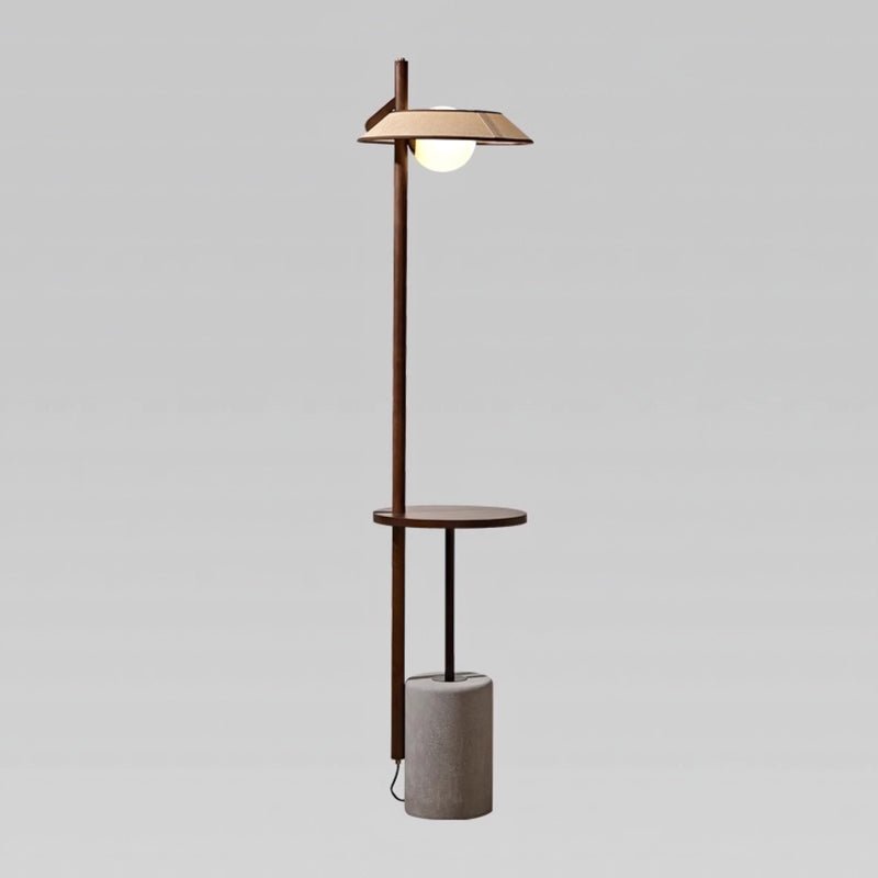 Mirz Minimalistische vloerlamp van walnoothout
