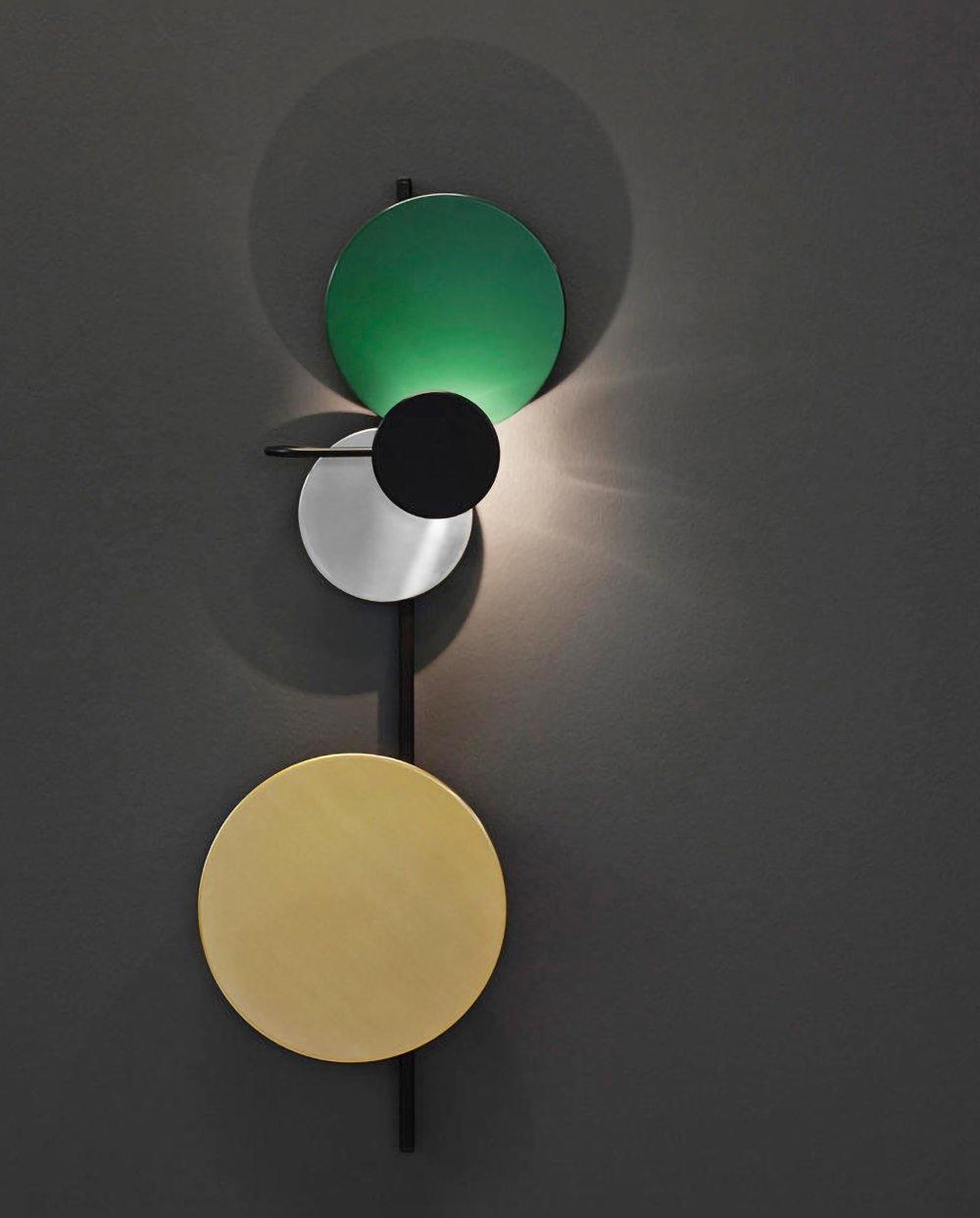 Mirq wandlamp met Magnetische Schijven Kunstzinnig