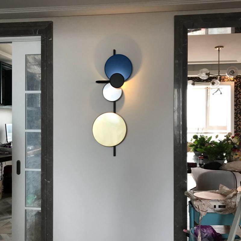 Mirq wandlamp met Magnetische Schijven Kunstzinnig