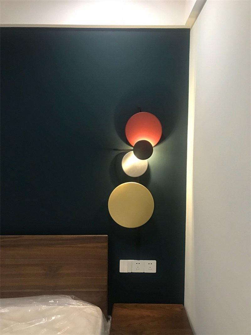 Mirq wandlamp met Magnetische Schijven Kunstzinnig