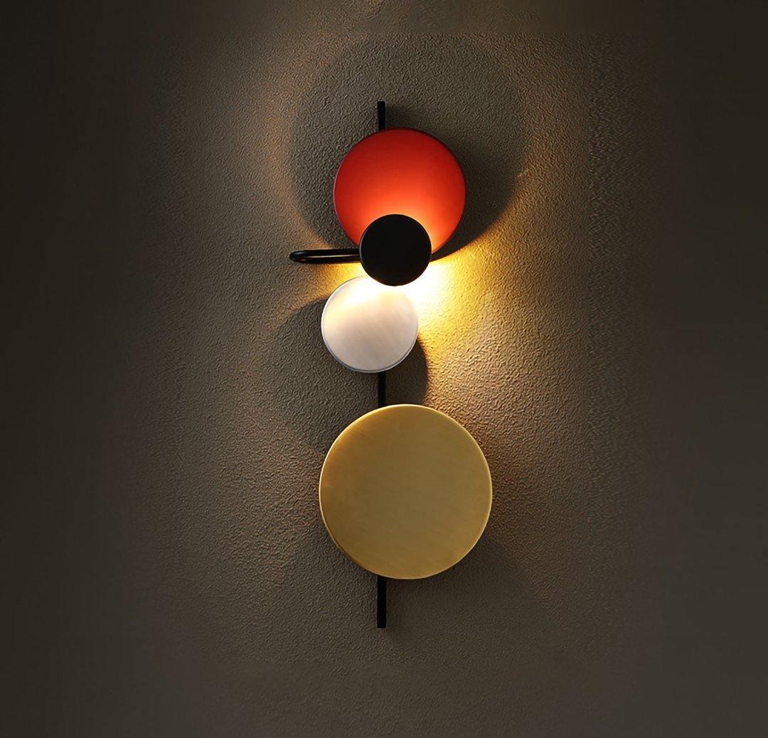 Mirq wandlamp met Magnetische Schijven Kunstzinnig