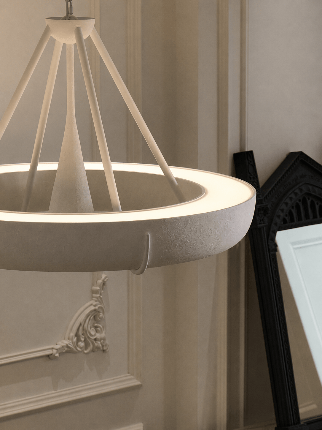 Plaster kroonluchter trommel