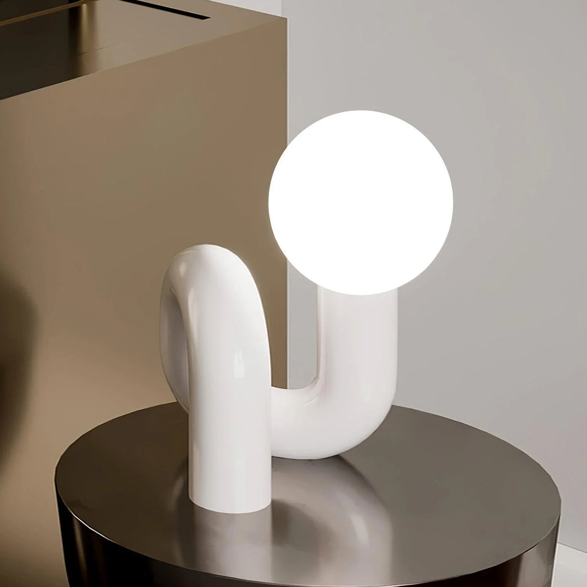 Soreeon tafellamp Playful N-vorm volledig wit