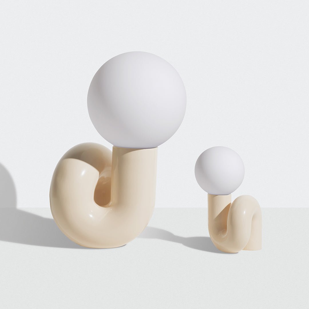 Soreeon tafellamp Playful N-vorm volledig wit