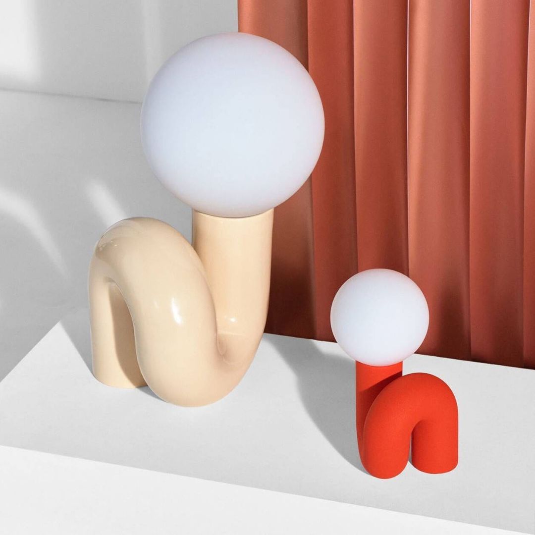 Soreeon tafellamp Playful N-vorm volledig wit