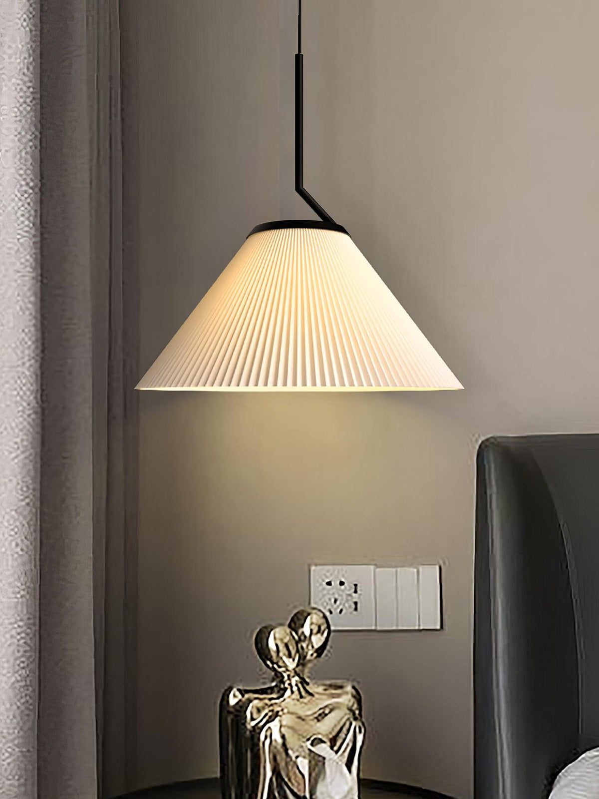 Tyrs geplooide stoffen hanglamp