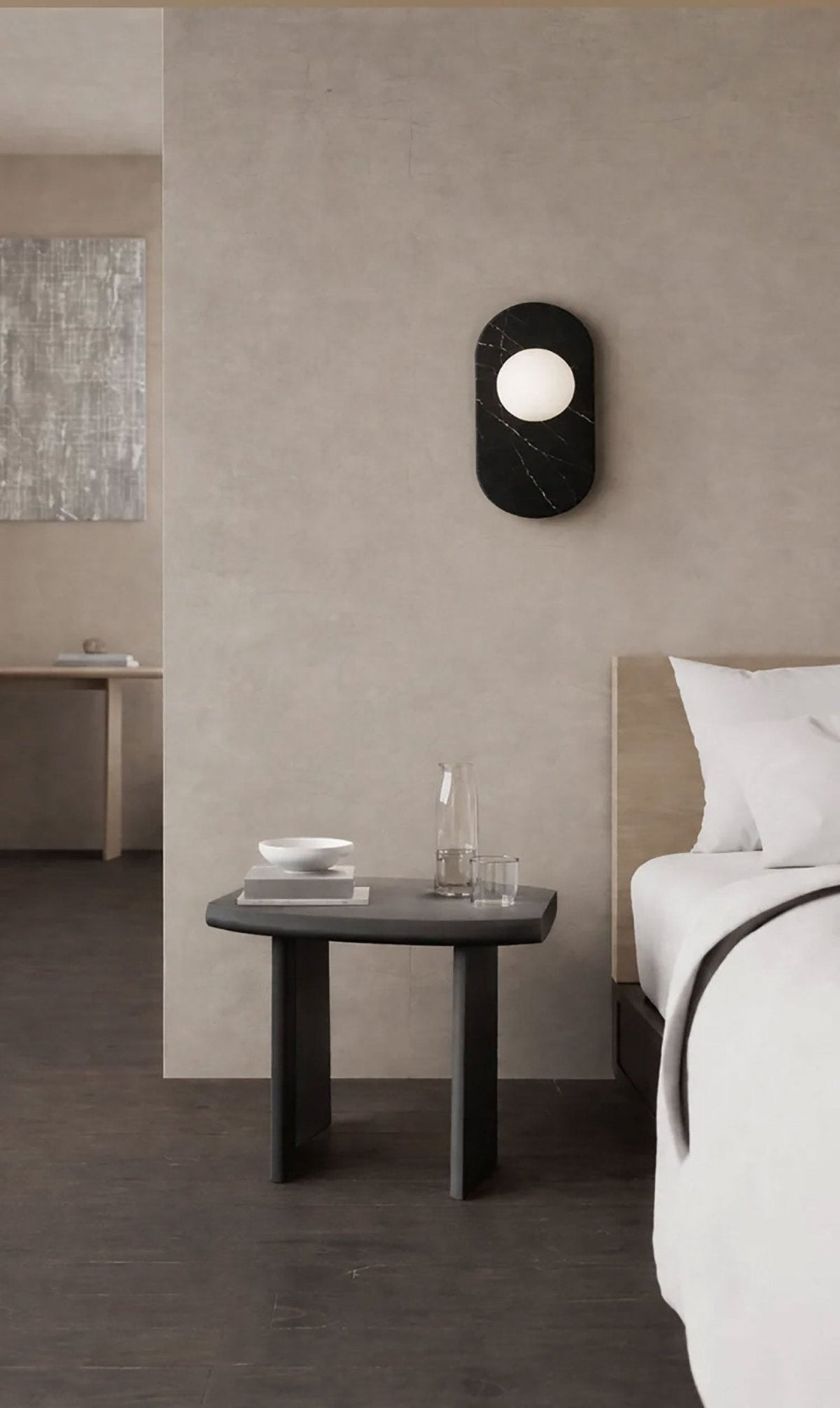 Rosalind wandlamp in marmer