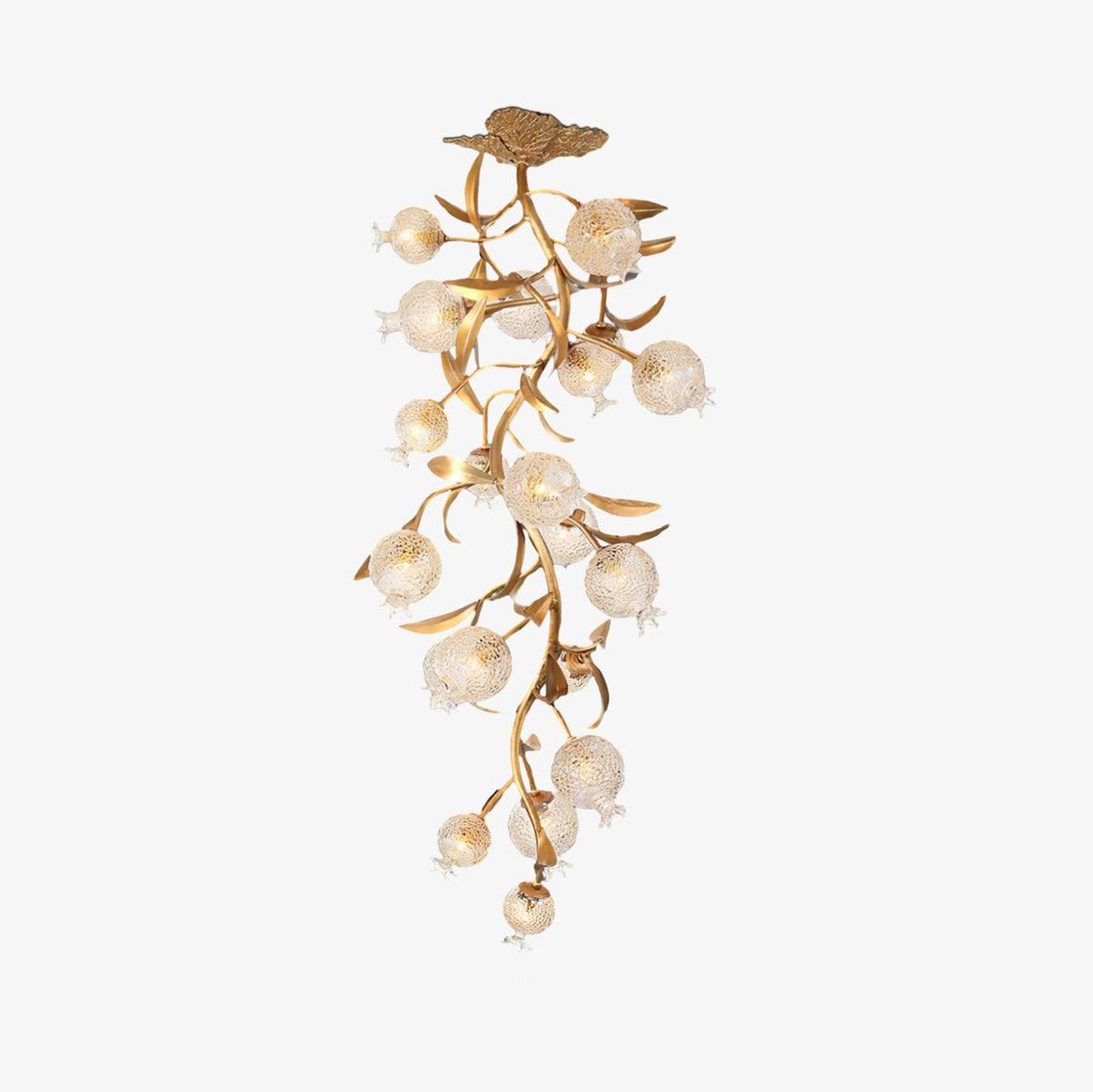 Bexlyn elegantie Pomegranate messing glas plafondlamp