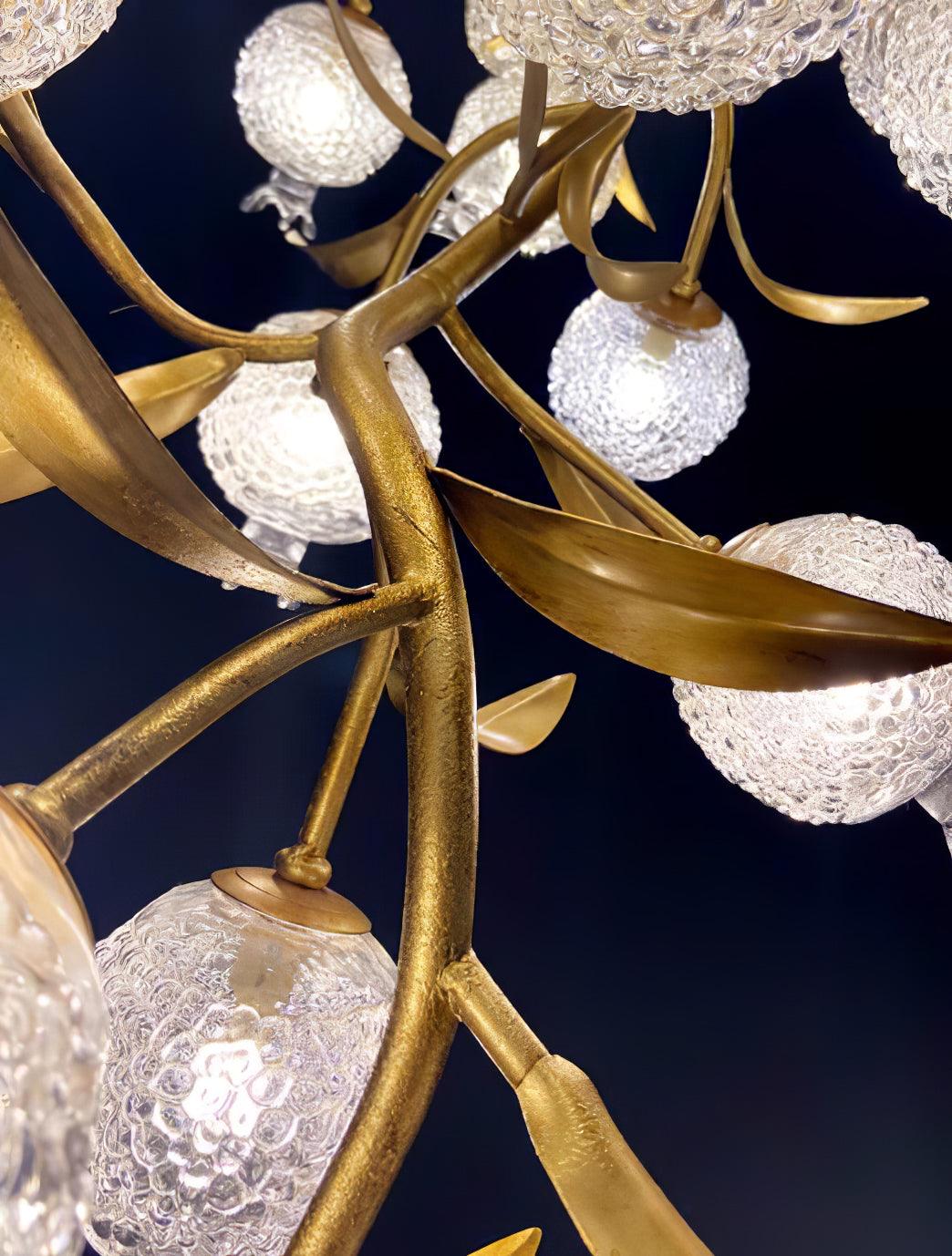 Bexlyn elegantie Pomegranate messing glas plafondlamp