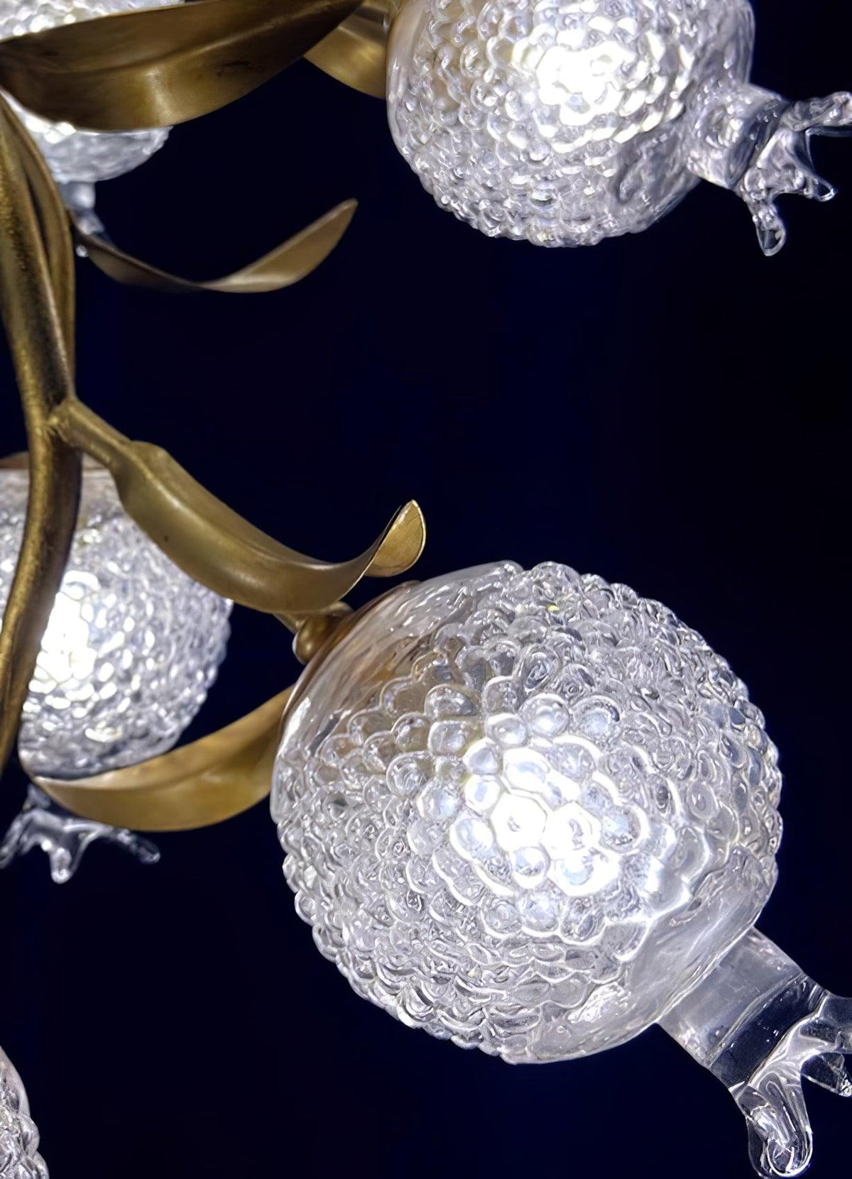 Bexlyn elegantie Pomegranate messing glas plafondlamp