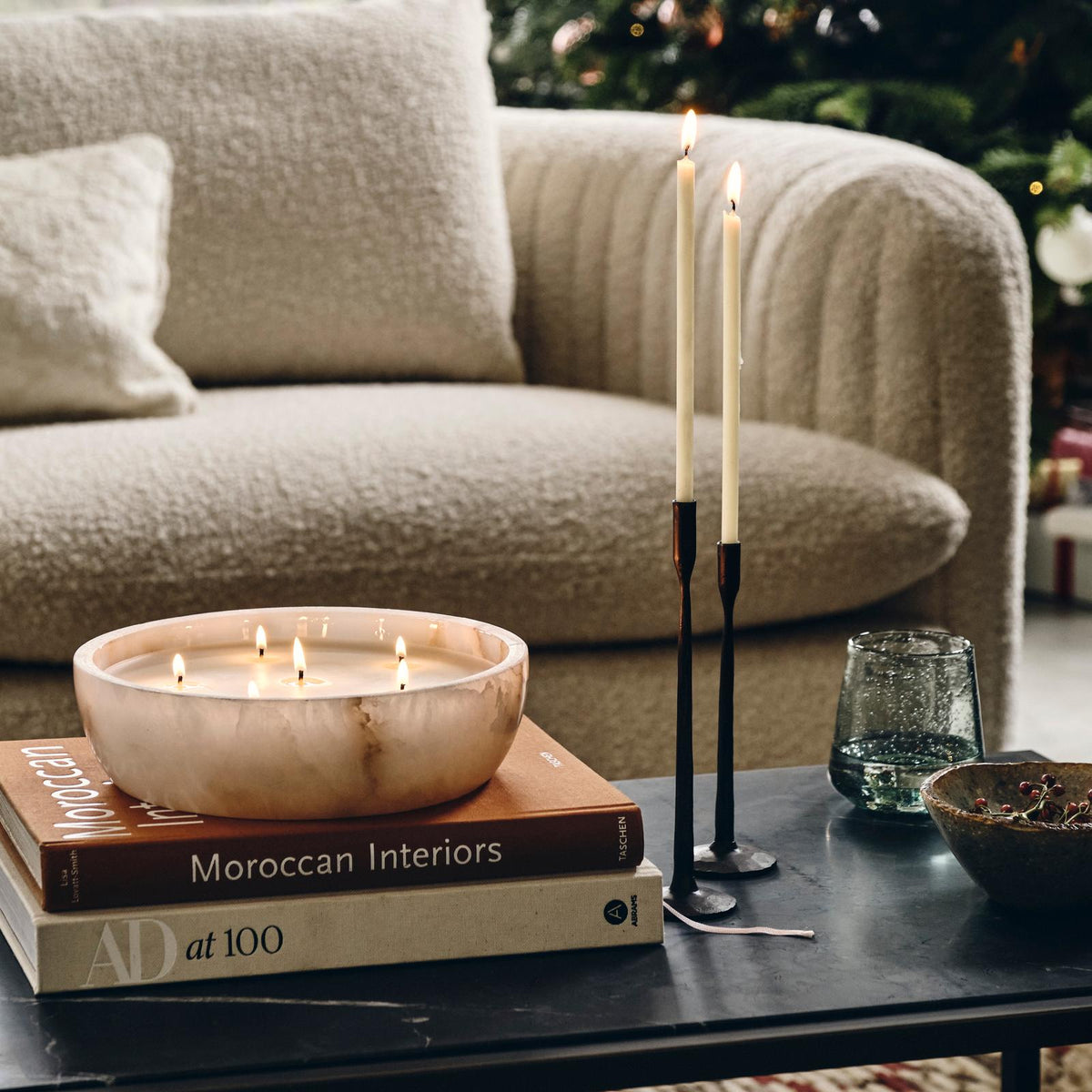 Pomelo Tass marmer Candlestick Ornaments