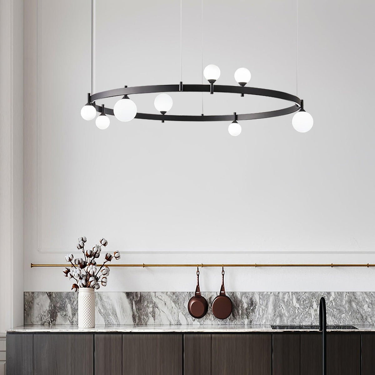 Orel hanglamp ronde zwarte ring