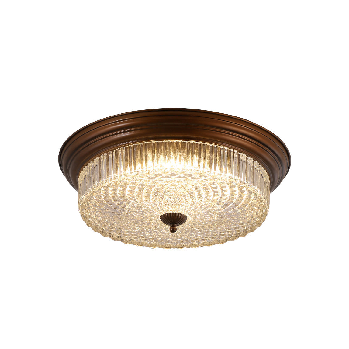 Ulcarir Retro-glas vlakke plafondlamp