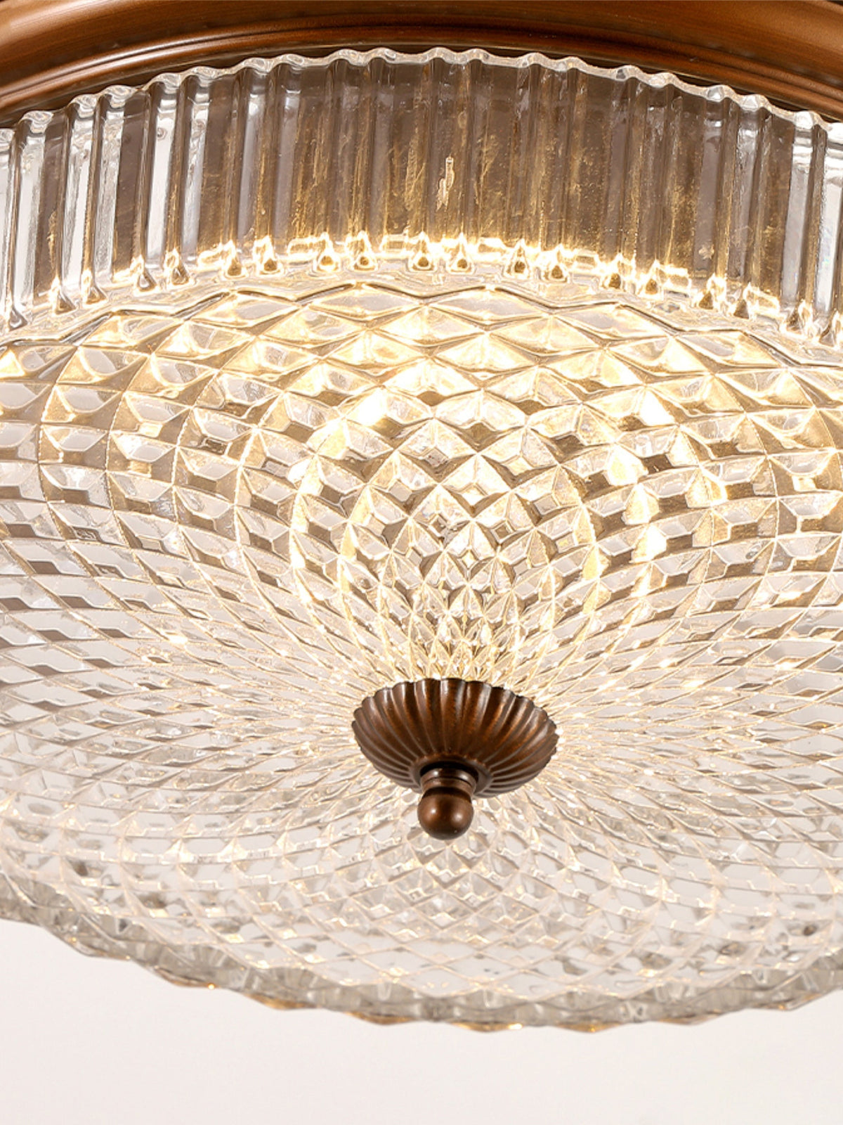 Ulcarir Retro-glas vlakke plafondlamp