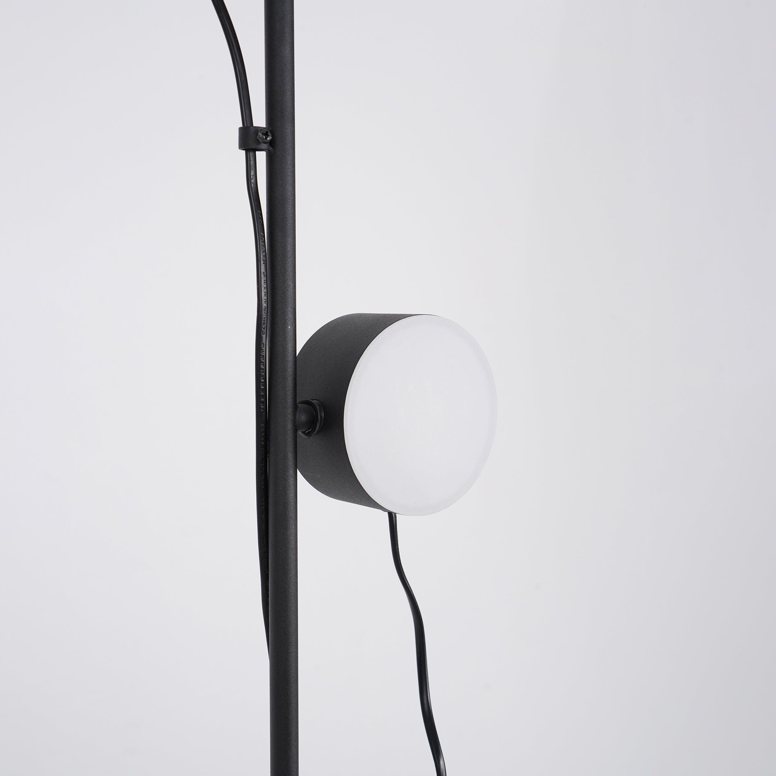 Avi Design Cilindrisch/Lineair Modern Vloerlamp, Metaal, Zwart, Slaapkamer