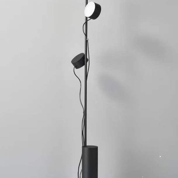 Avi Design Cilindrisch/Lineair Modern Vloerlamp, Metaal, Zwart, Slaapkamer