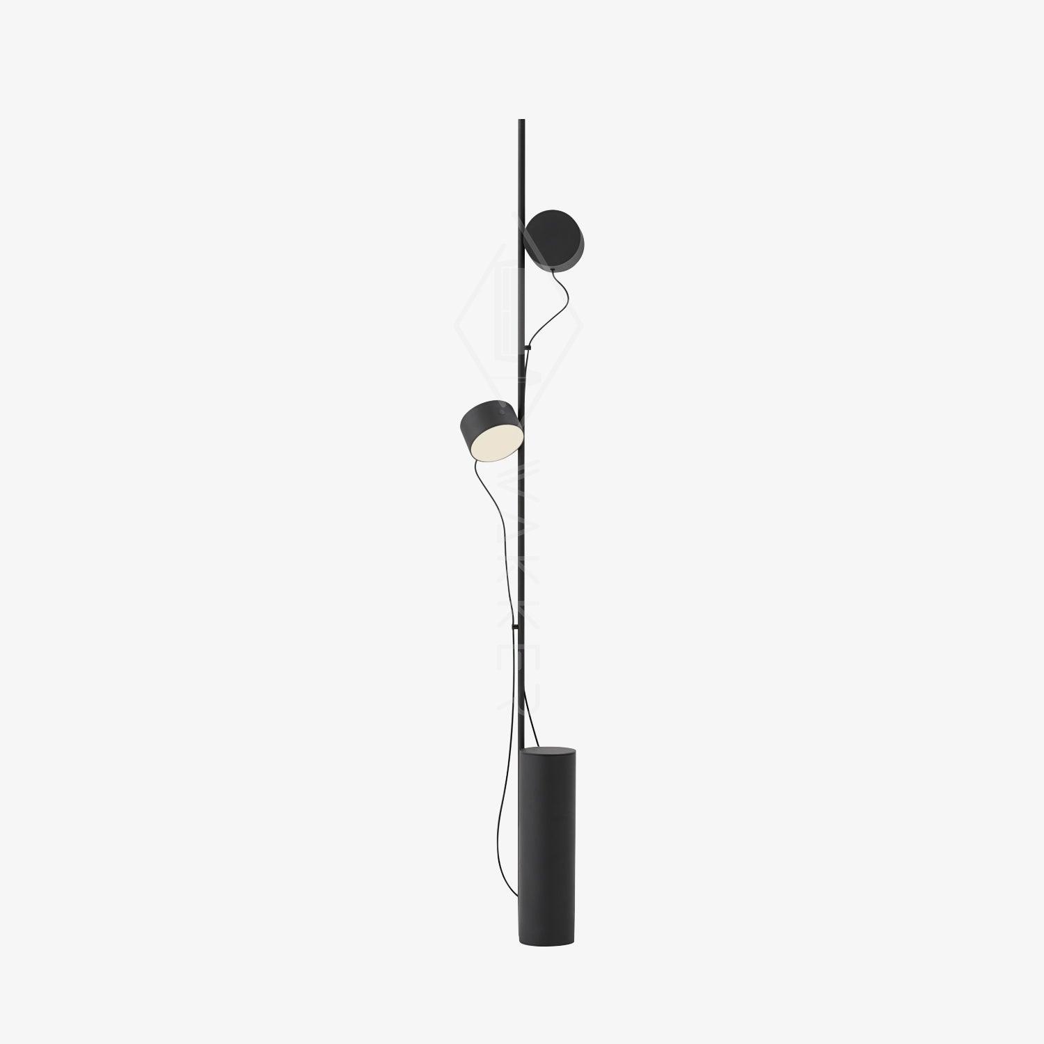 Avi Design Cilindrisch/Lineair Modern Vloerlamp, Metaal, Zwart, Slaapkamer