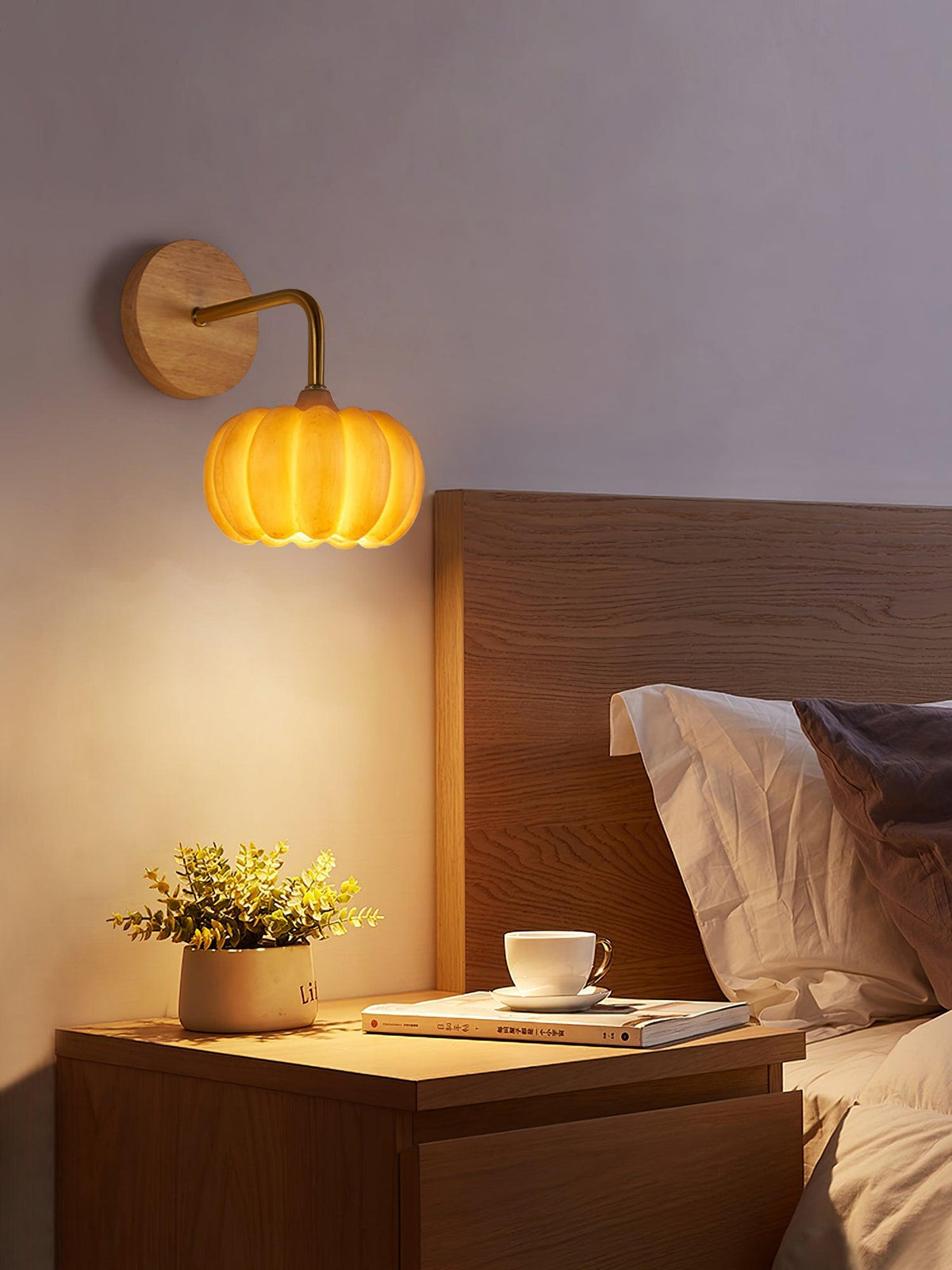 Vilorel creatieve wandlamp in pompoenvorm