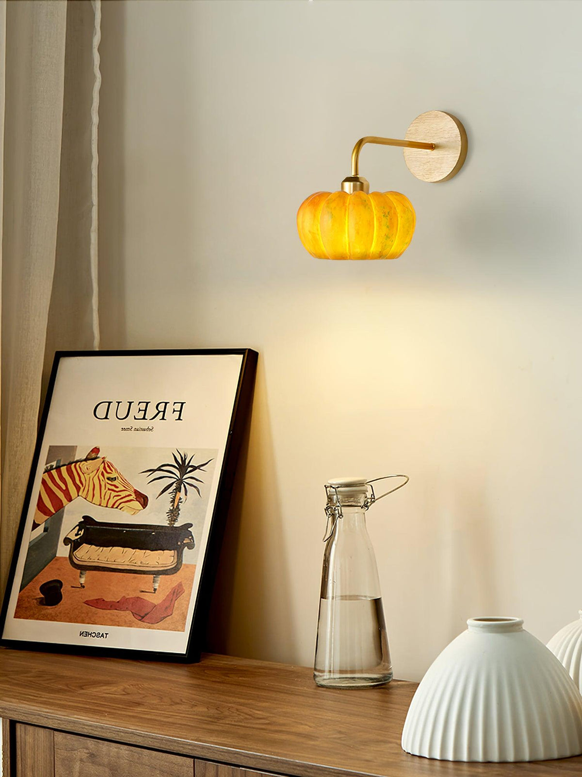 Vilorel creatieve wandlamp in pompoenvorm