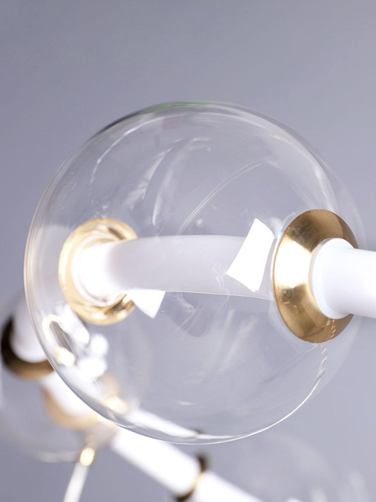 Cera kroonluchter met bolle heldere ringen, modern minimalistisch