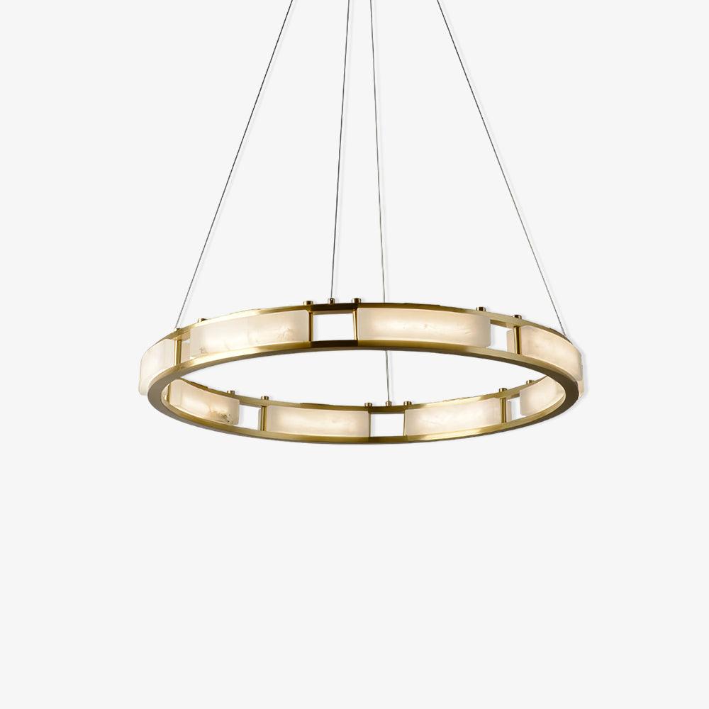Dythan Minimalistische hanglamp van met albasten ring
