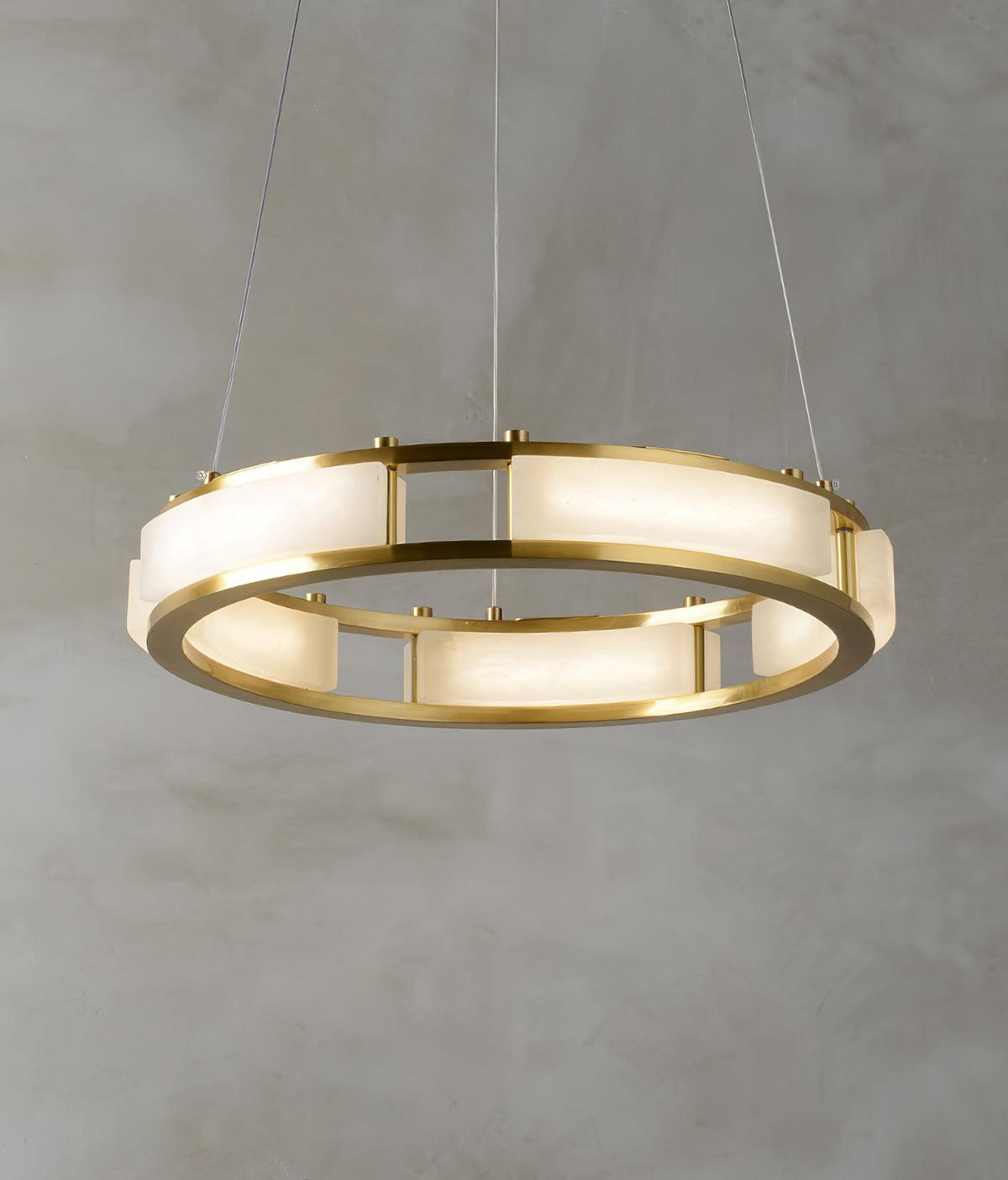 Dythan Minimalistische hanglamp van met albasten ring