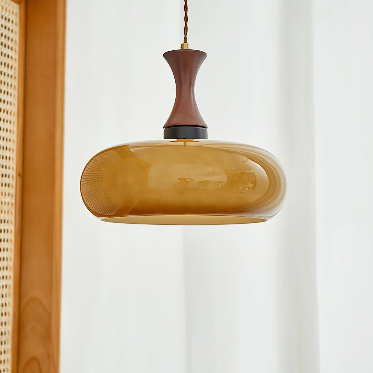 Cadenza Houten Retro hanglamp Geel