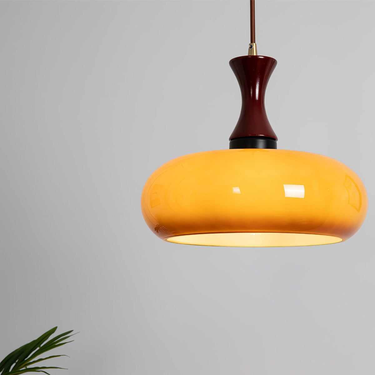 Cadenza Houten Retro hanglamp Geel