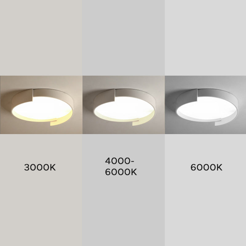 Quinn Moderne  Eenvoudig Ronde LED Plafondlampen Wit/Grijs/Groen Metaal Slaapkamer
