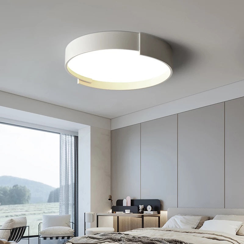 Quinn Moderne  Eenvoudig Ronde LED Plafondlampen Wit/Grijs/Groen Metaal Slaapkamer