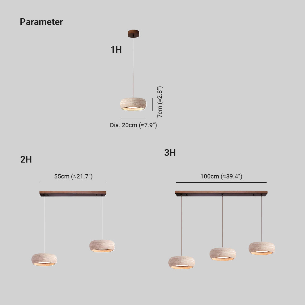 Ozawa Modern Ronde Cement Hanglampen Lampenkap Slaapkamer Eetkamer