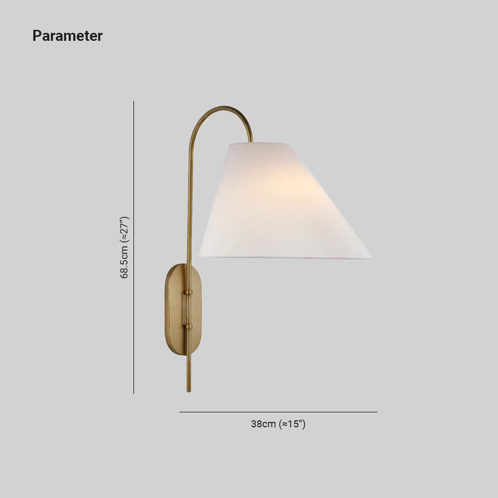 Carins Vintage Klassiek Metaal Stof Wandlamp Slaapkamer Eetkamer
