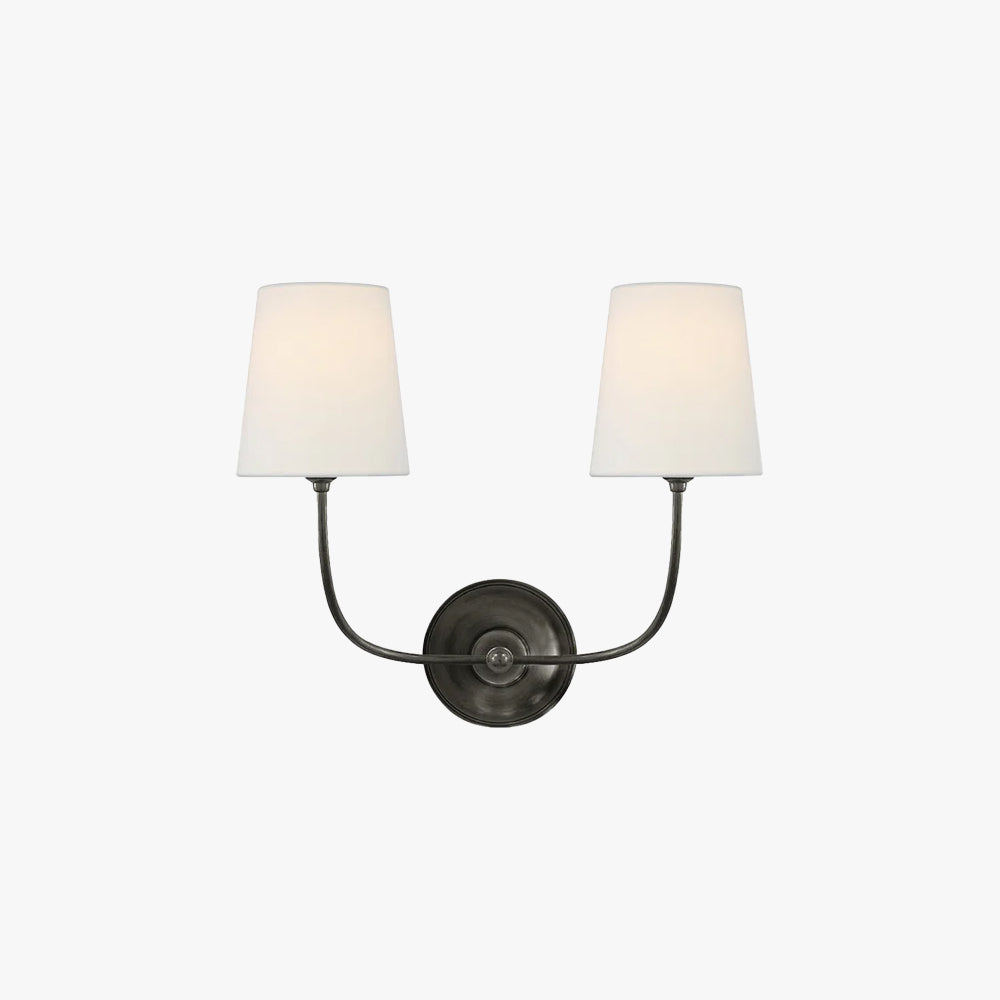 Alessio Vintage Klassiek Metaal Stof Wandlamp Lampenkap Badkamer Slaapkamer