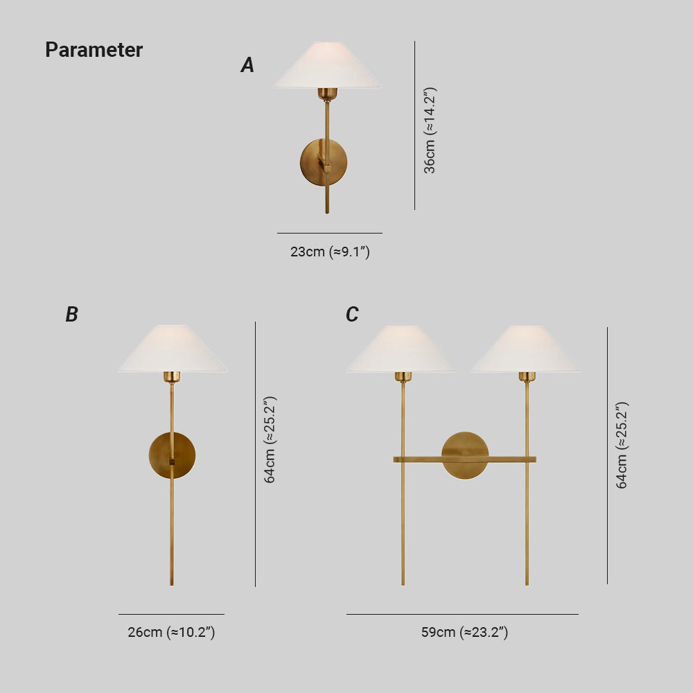 Alessio Vintage Klassiek Metaal Wandlamp Badkamer Slaapkamer Woonkamer