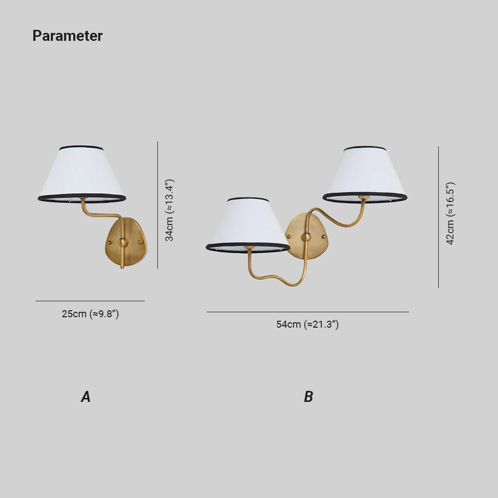Alessio Vintage Klassiek Metaal Wandlamp Slaapkamer Woonkamer