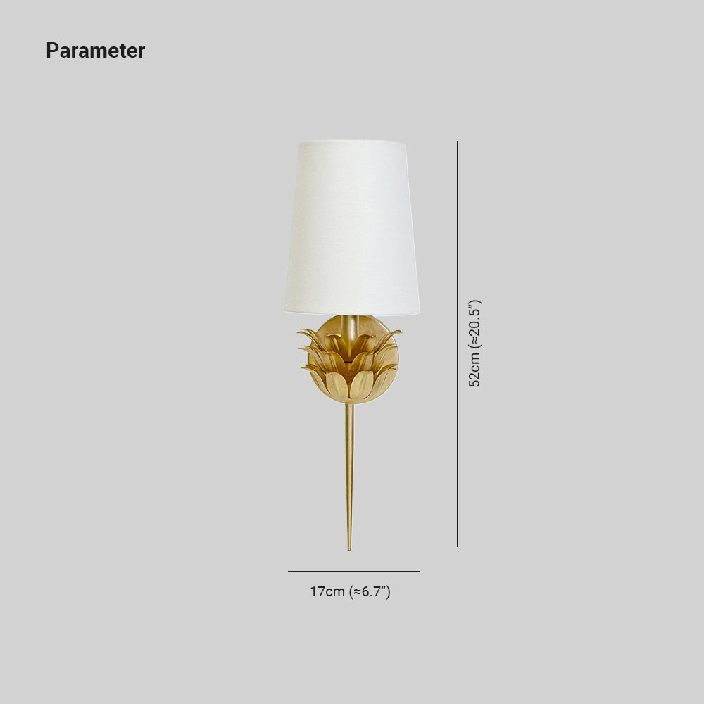 Alessio Minimalisme Metaal Stof Messing Zilver Wandlamp Eetkamer Slaapkamer