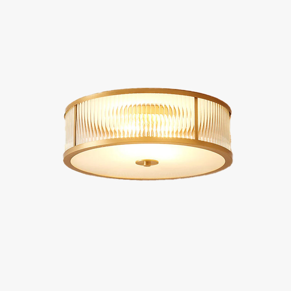 Alessio Modern Ronde Metaal Glas Plafondlamp Eetkamer Slaapkamer