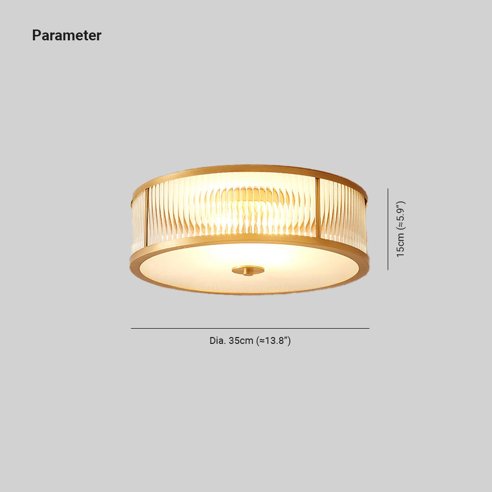 Alessio Modern Ronde Metaal Glas Plafondlamp Eetkamer Slaapkamer