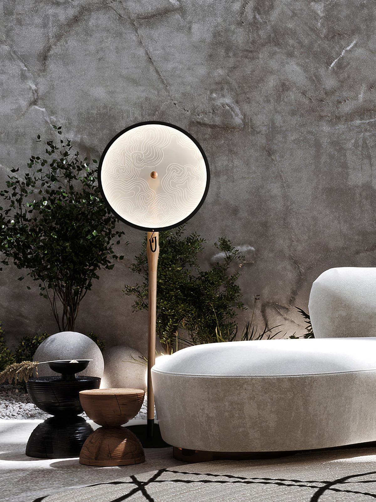Evliriel vloerlamp van hout
