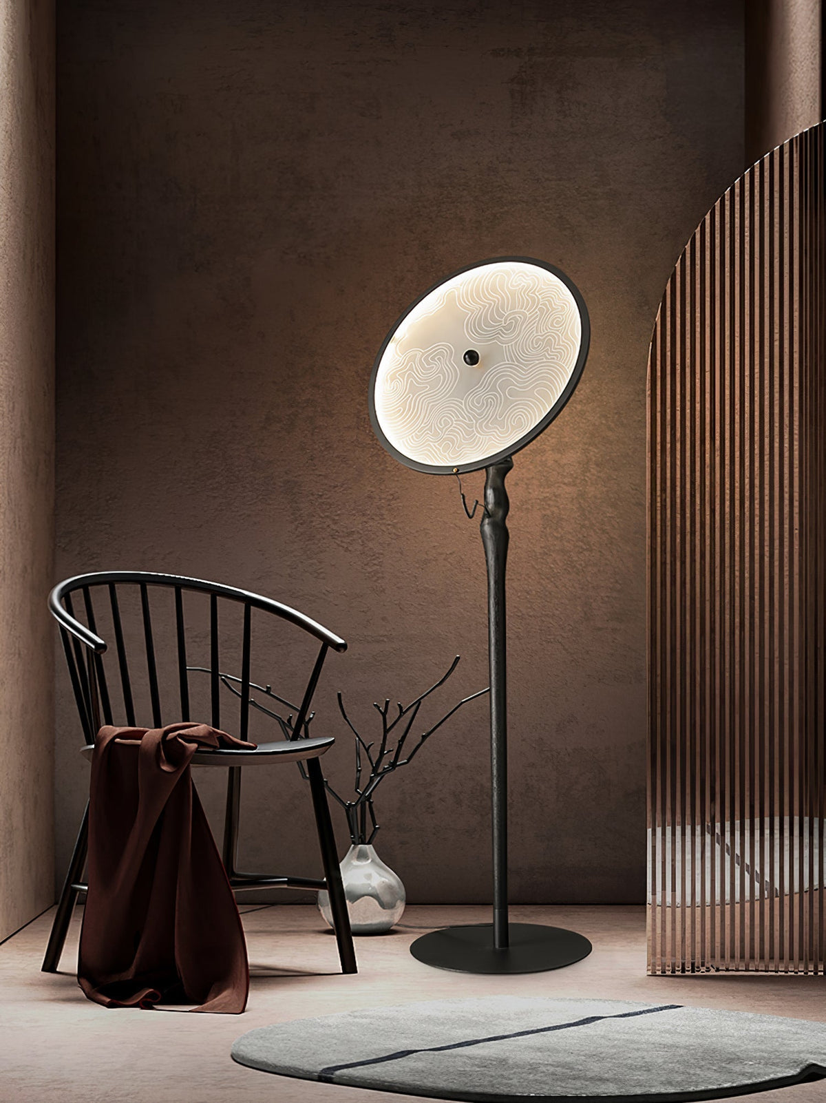 Evliriel vloerlamp van hout