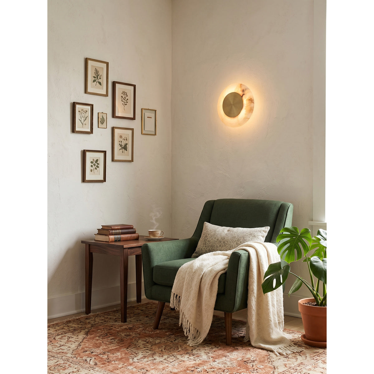 Noveren wandlamp onyx