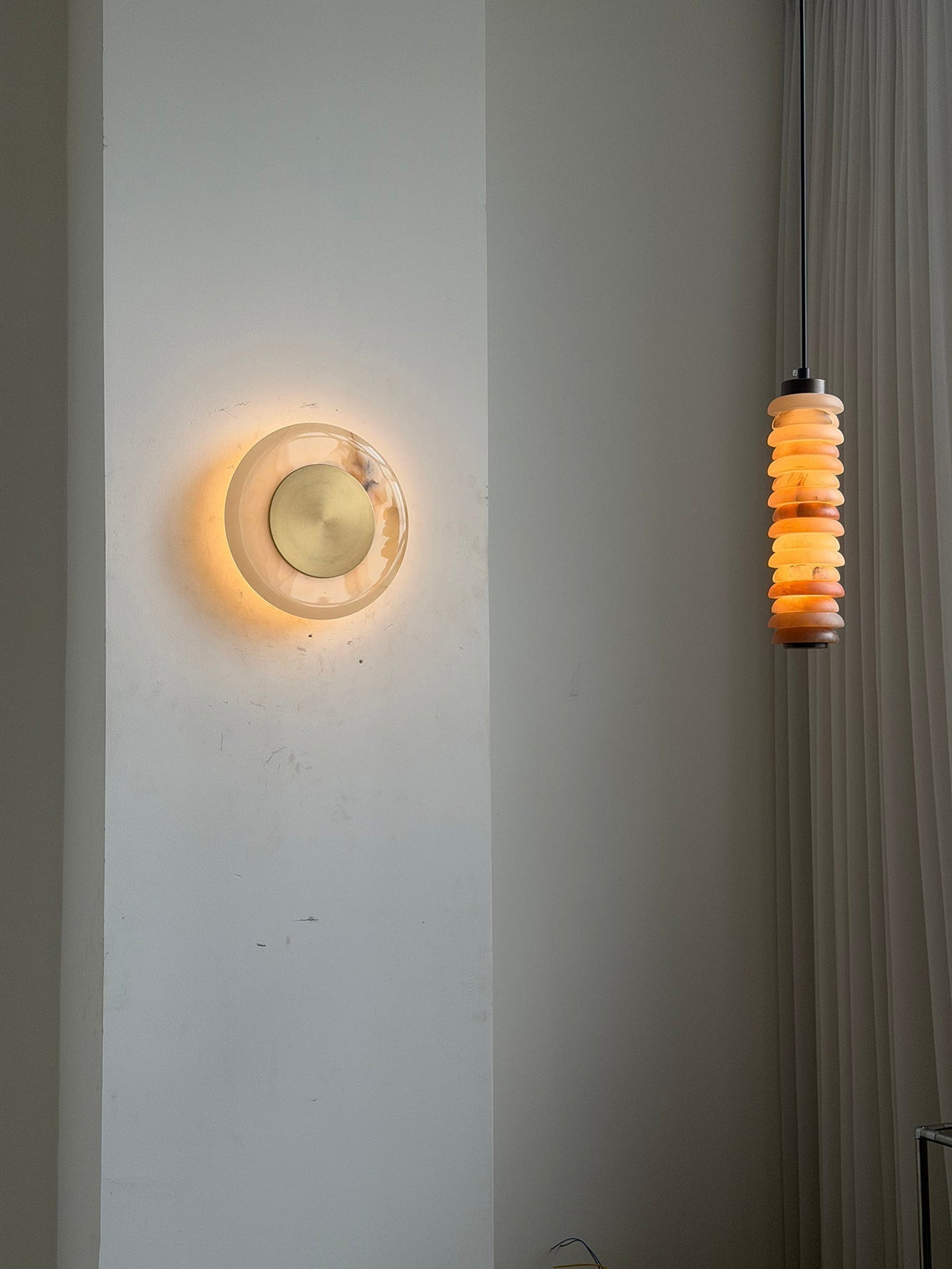 Noveren wandlamp onyx