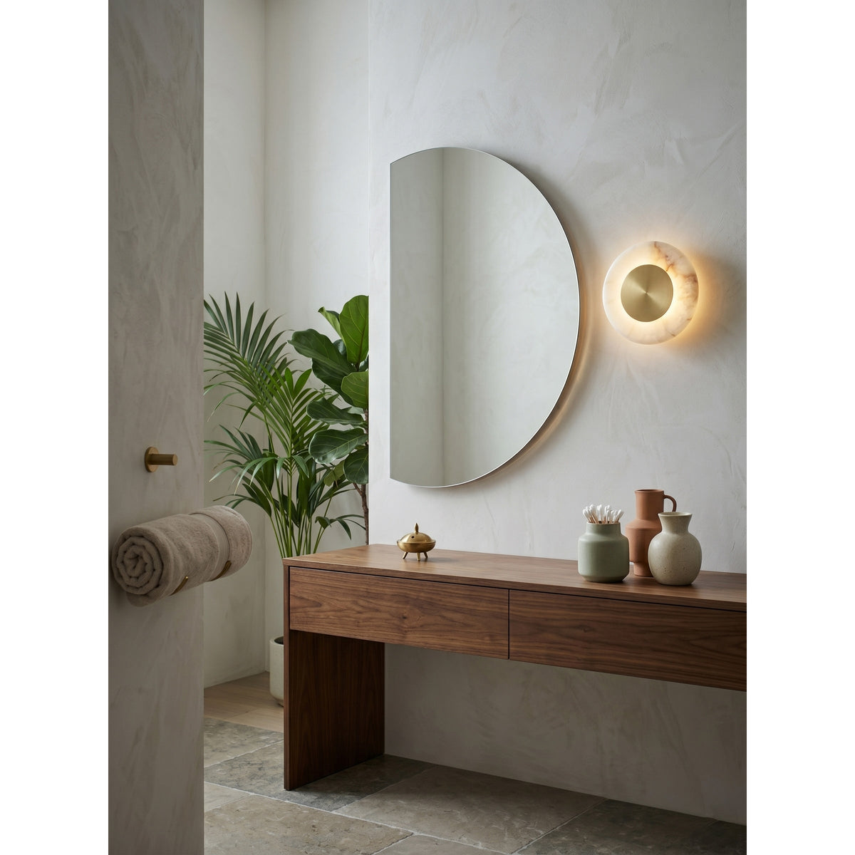 Noveren wandlamp onyx