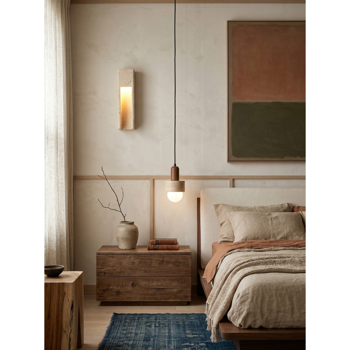 Graziano travertin wandlamp