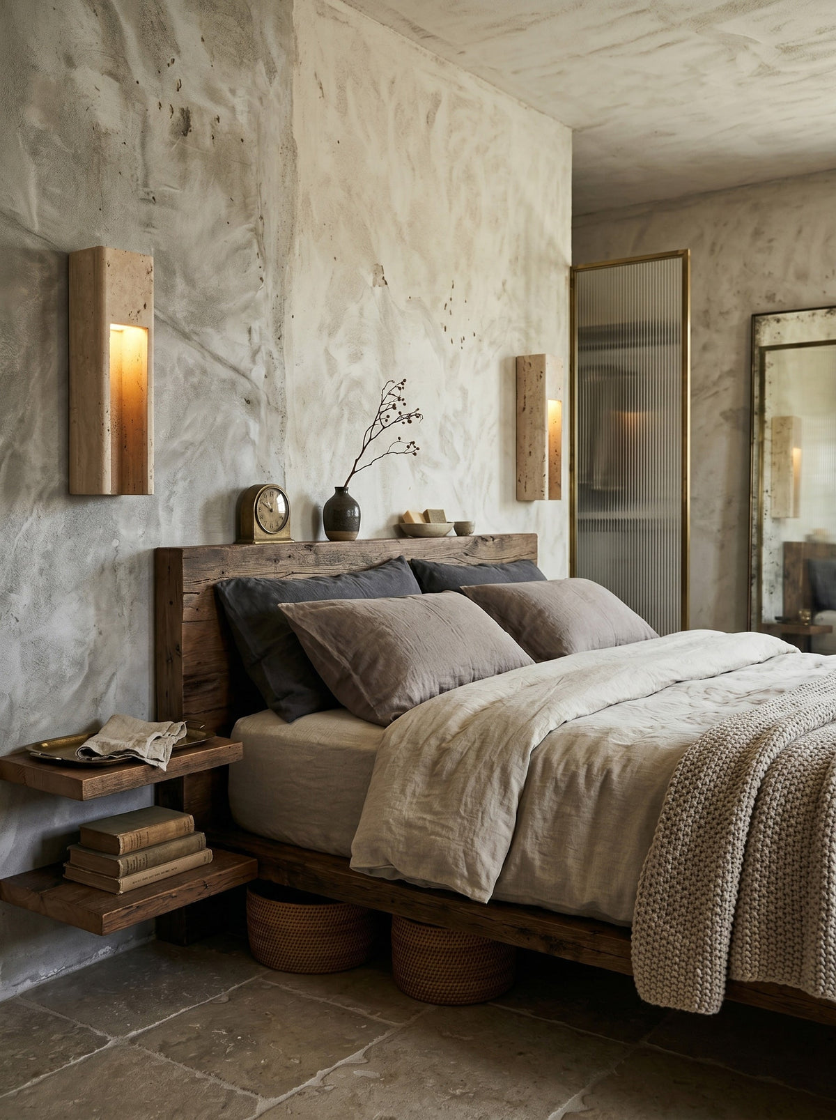 Graziano travertin wandlamp