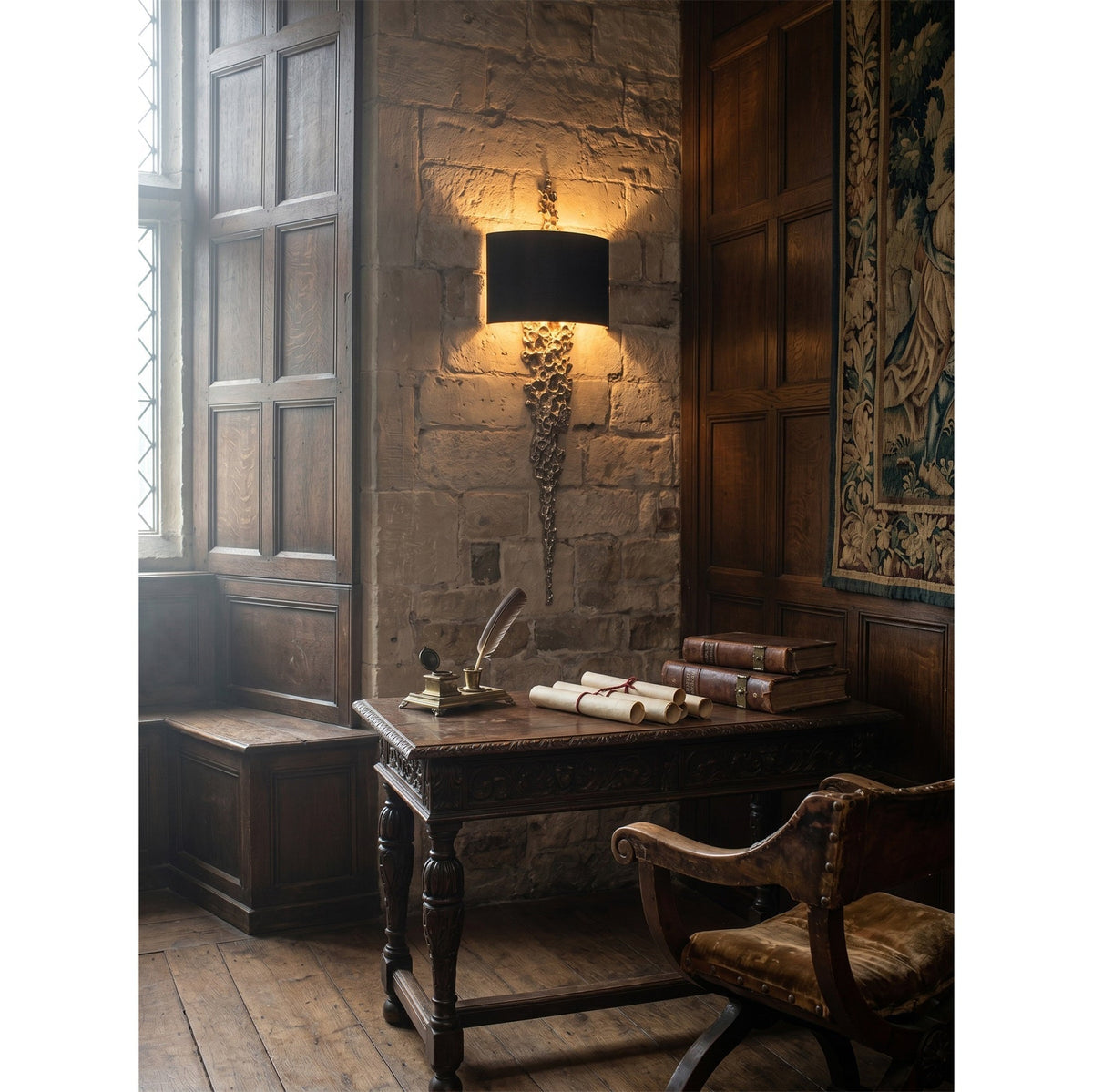Nocthar wandlamp messing